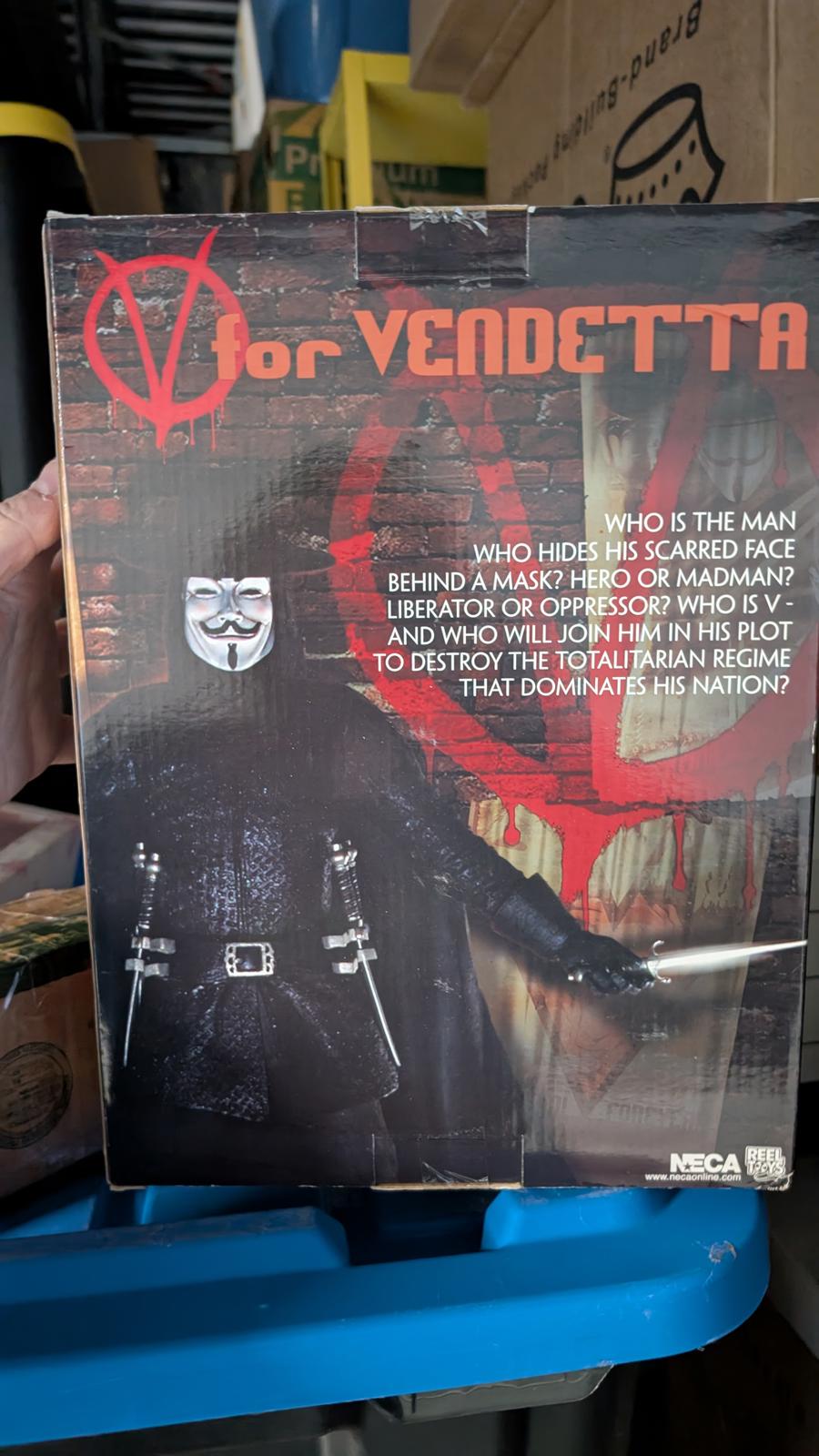 V for Vendetta 'V' 12" Action Figure with Sound Button Neca DC COMICS 2007