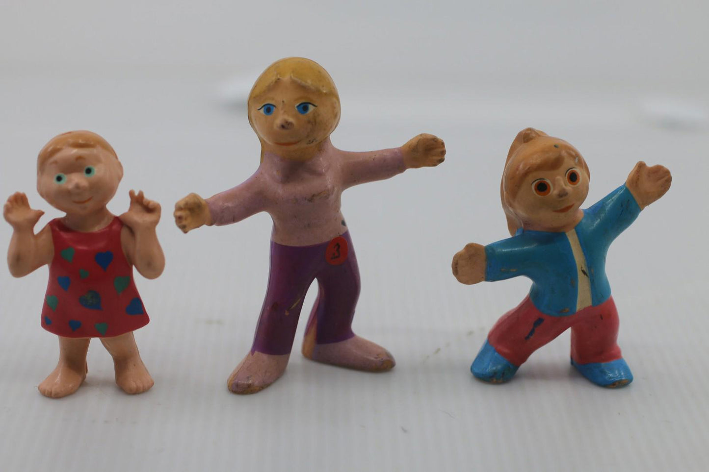 Lot de 3 figurines Passe-Partout vintage – personnages jouets – Télé-Québec