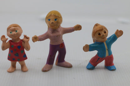Lot de 3 figurines Passe-Partout vintage – personnages jouets – Télé-Québec