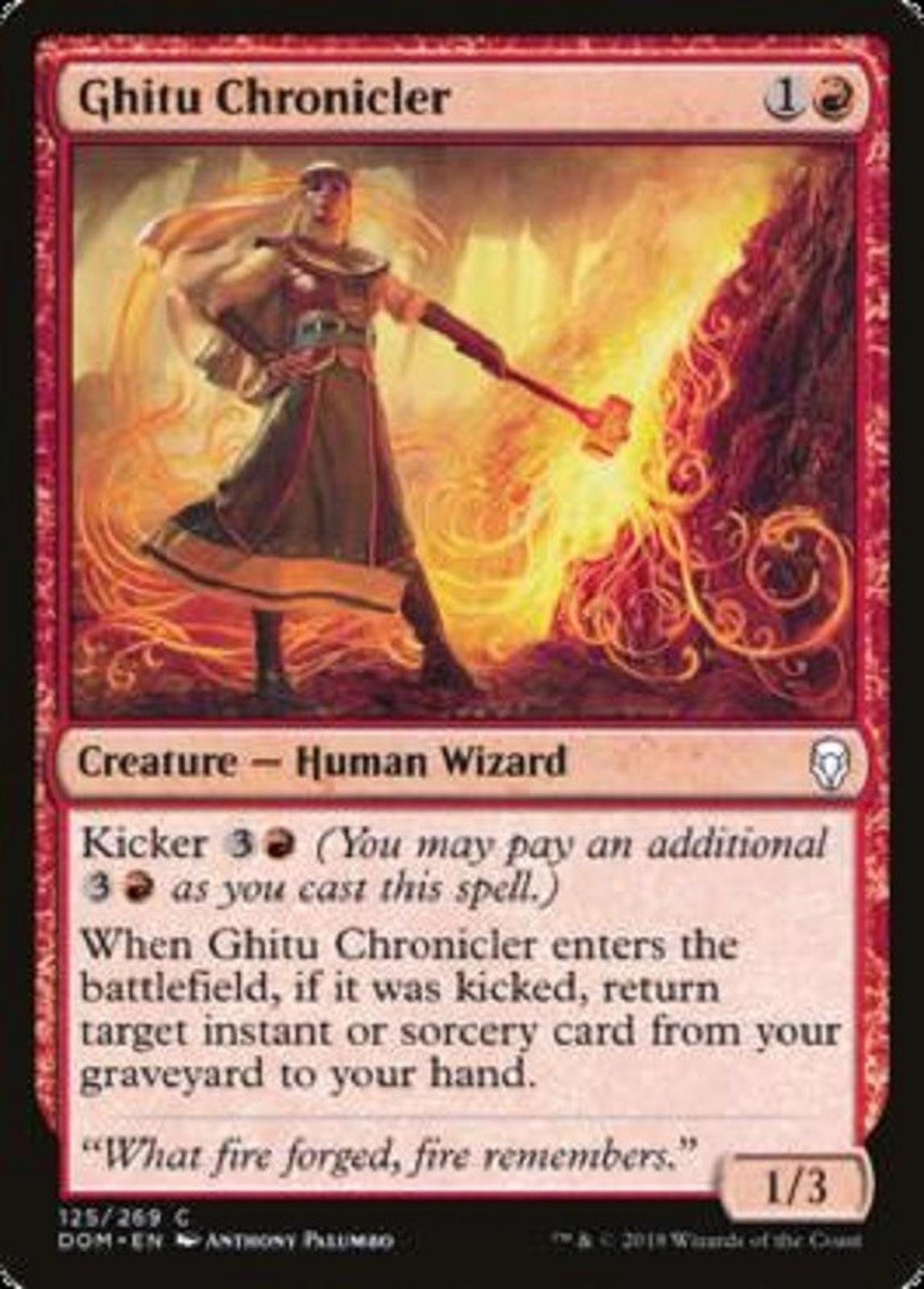 MTG 4x x4 Ghitu Chronicler  Dominaria Magic the Gathering cards