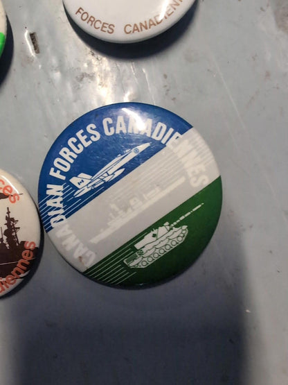 Vintage Canadian Forces Pinback Buttons Lot Military  Army Navy Air Force Lot #1