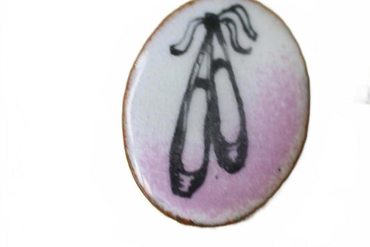 Vintage Hand-Drawn Style Pinback ballet Figure Minimal Art