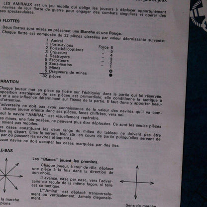 1972 Parker Brothers ADMIRALS A Game of Strategy COMPLETE Excellent Contents #2