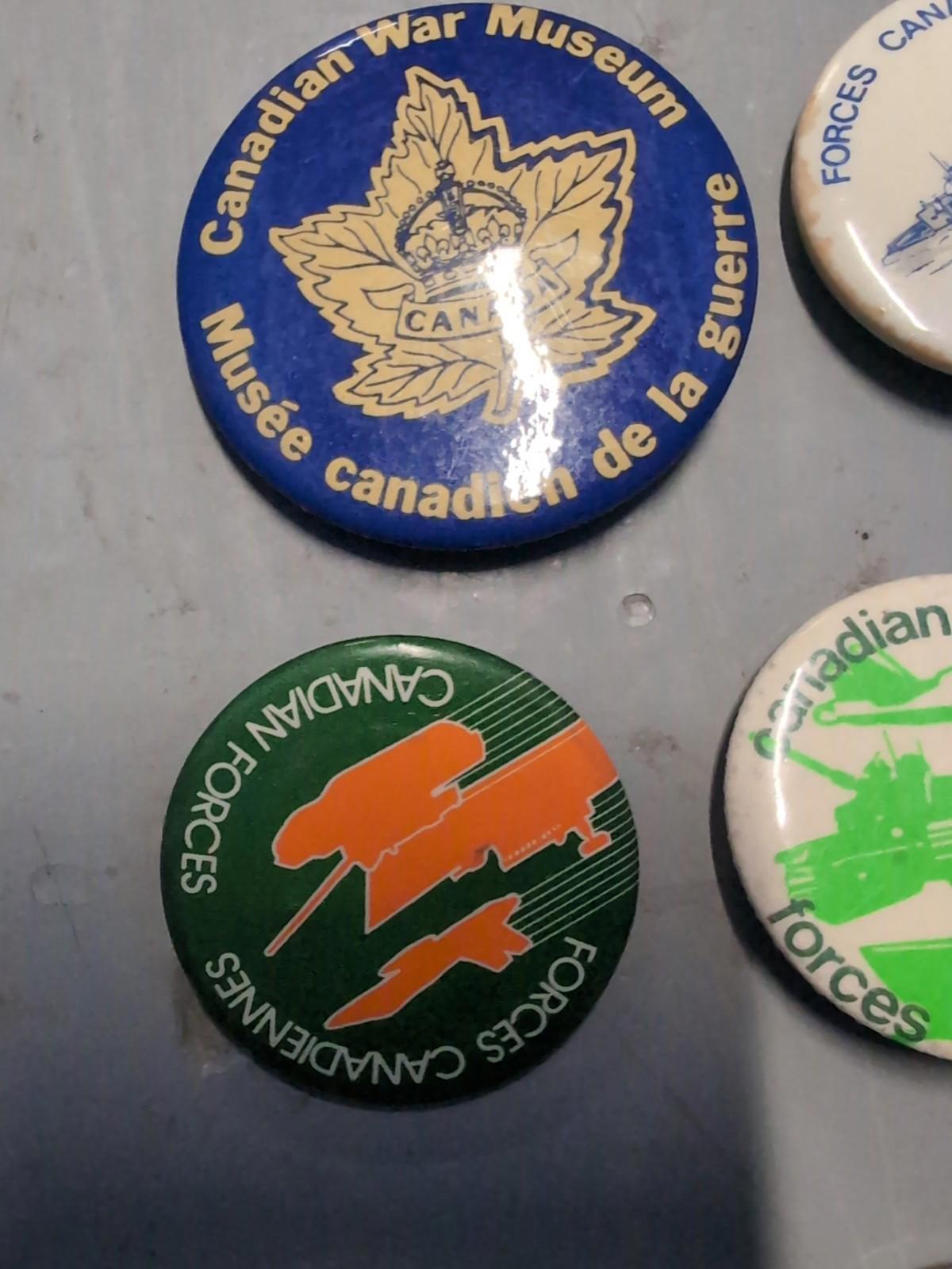 Vintage Canadian Forces Pinback Buttons Lot Military  Army Navy Air Force Lot #1