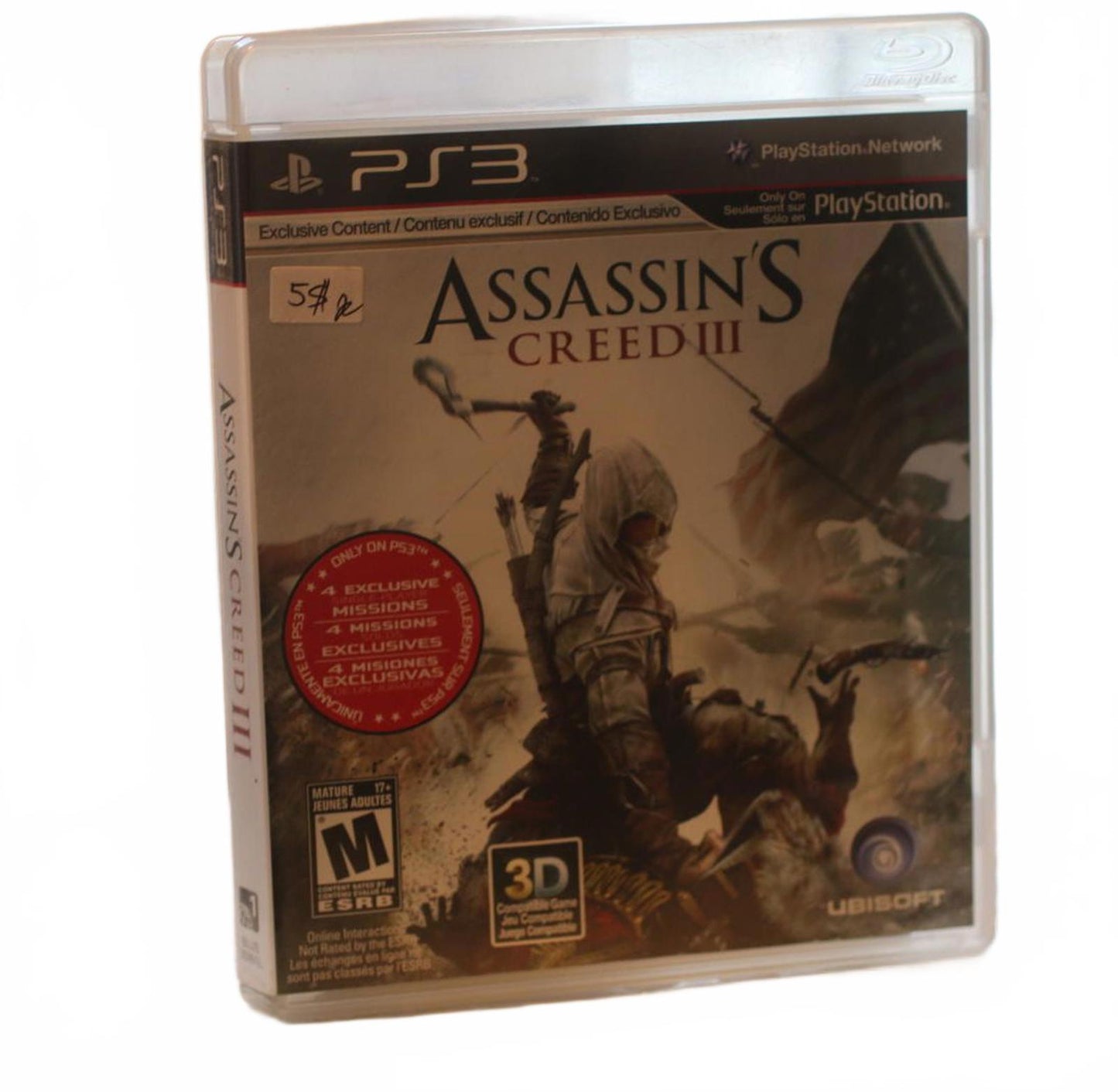 Assassin's Creed III PS3 (Sony PlayStation 3, 2012) Complete With Manual