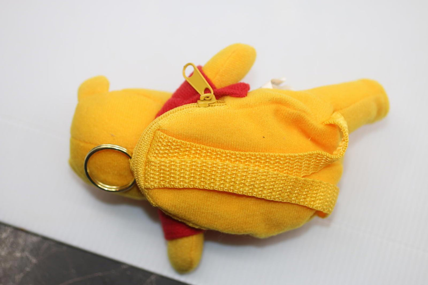 Disney Winnie the Pooh Plush Coin Purse Zipper Keychain Wallet 6"