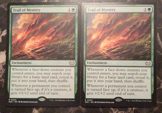 Trail of Mystery #203  Duskmourn: House of Horror Commander MTG Cards x2 Magic