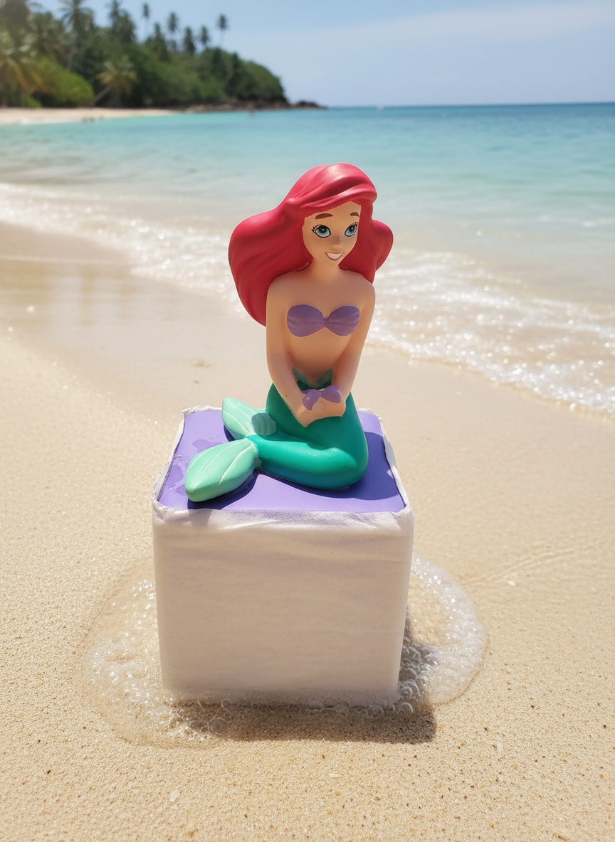 Grolier Collectibles Disney The Little Mermaid Ariel Figurine mini statue Purple Base NEW