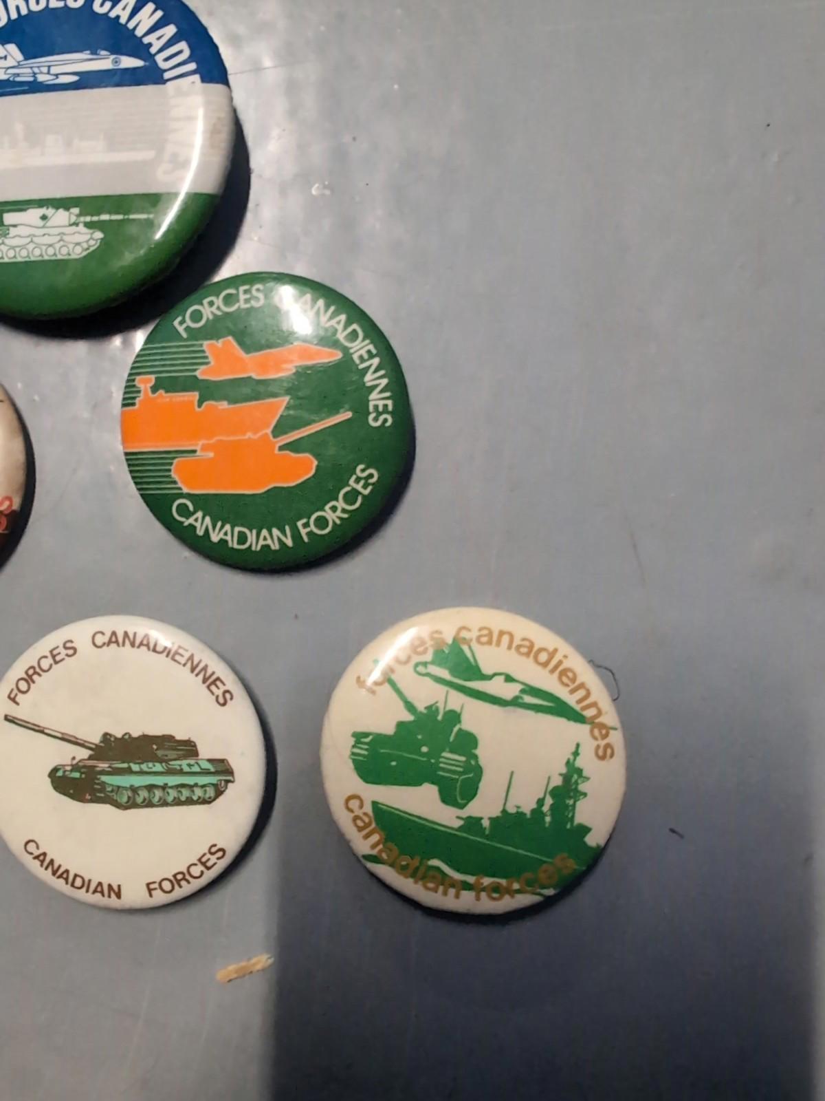Vintage Canadian Forces Pinback Buttons Lot Military  Army Navy Air Force Lot #3