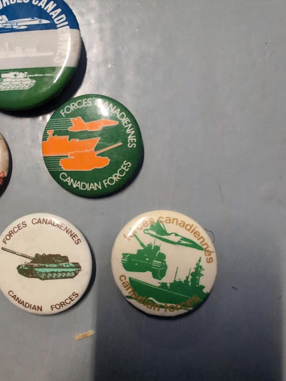 Vintage Canadian Forces Pinback Buttons Lot Military  Army Navy Air Force Lot #3
