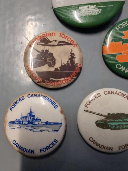 Vintage Canadian Forces Pinback Buttons Lot Military  Army Navy Air Force Lot #3