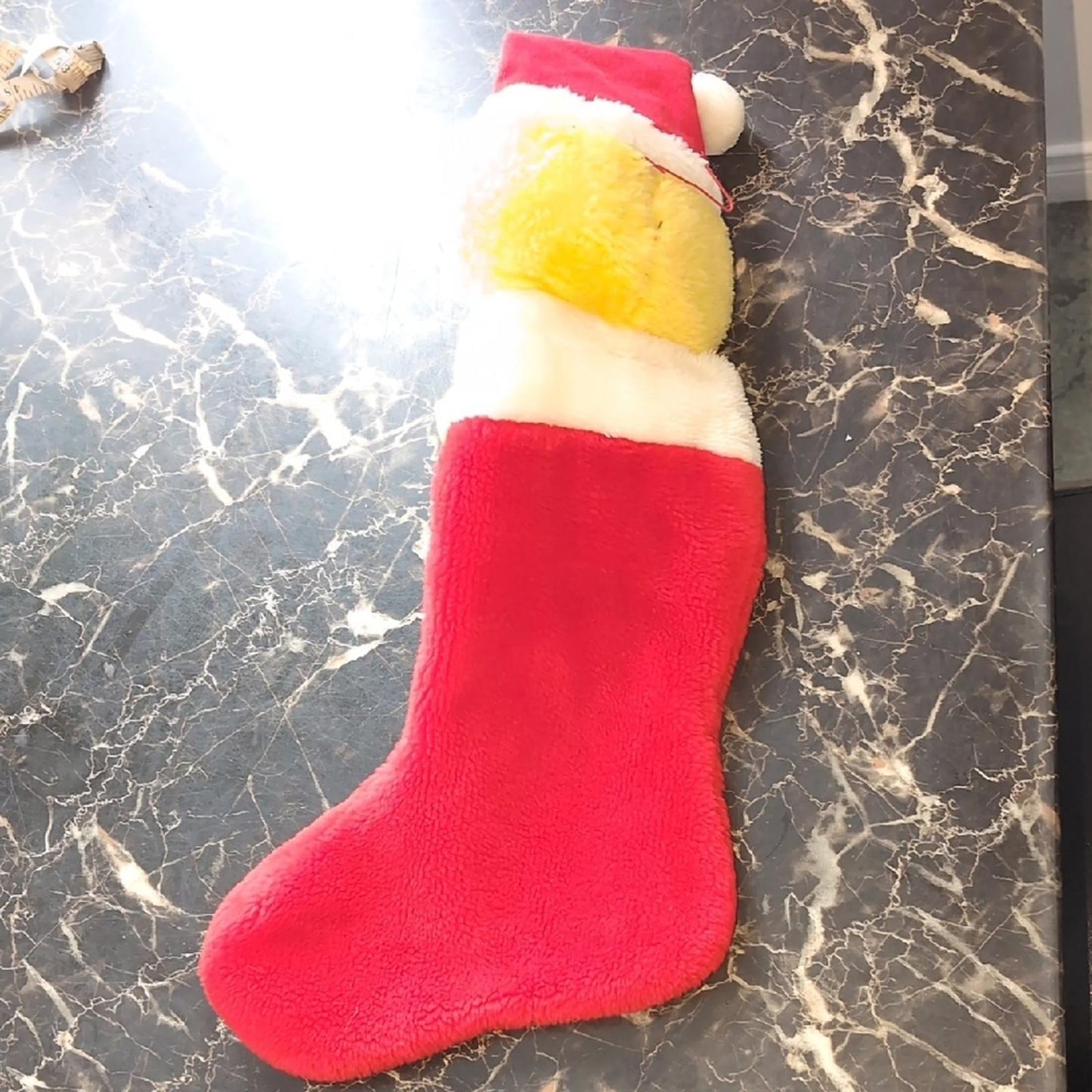 23" Sesame Street BIG BIRD Plush Furry Christmas Stocking ~ Jim Henson Rare Toy