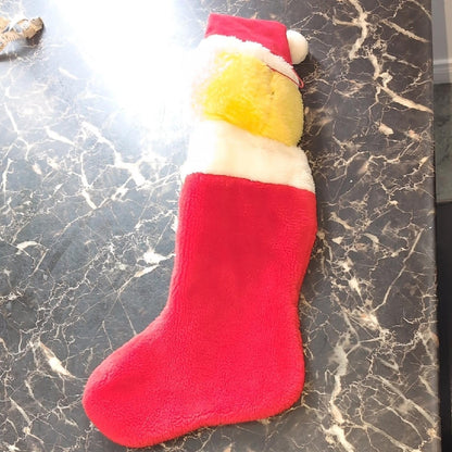 23" Sesame Street BIG BIRD Plush Furry Christmas Stocking ~ Jim Henson Rare Toy