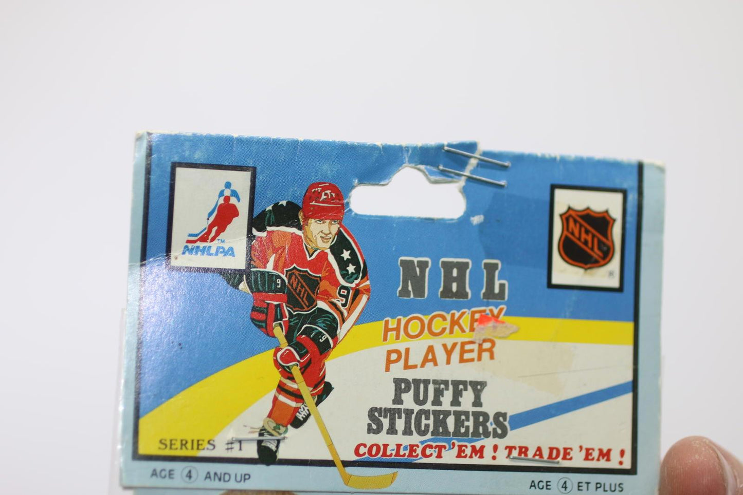 Vintage NHL Hockey Player Puffy Stickers Sheet Funmate Series 1 Made in Japan