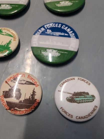 Vintage Canadian Forces Pinback Buttons Lot Military  Army Navy Air Force Lot #4