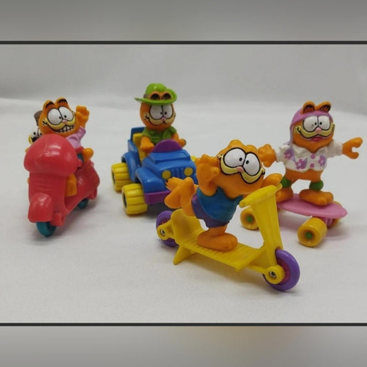 Vintage Lot Of McDonald's GARFIELD Happy Meal Toys 1988 Complete Set Of 4