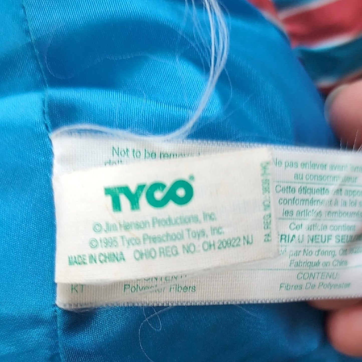 VINTAGE 1995 TYCO Sesame Street TUMBLING ERNIE 12" Plush STUFFED ANIMAL TOY