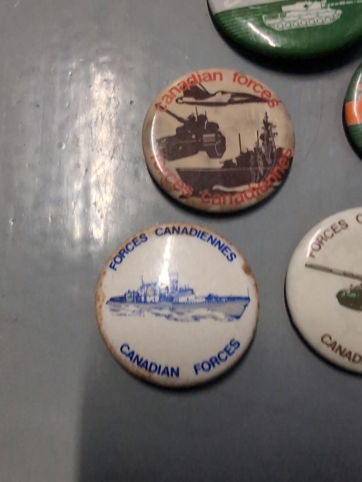 Vintage Canadian Forces Pinback Buttons Lot Military  Army Navy Air Force Lot #3