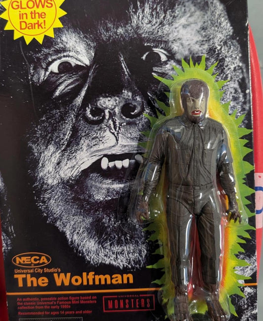 Universal Monsters The Wolfman Retro Glow in the Dark 7in. Action Figure NECA