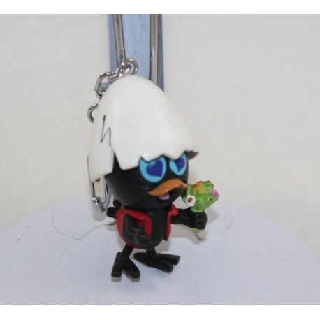 Vintage Calimero Keychain PVC Figure Eggshell Hat Heart Charm 1990s Cartoon Bird
