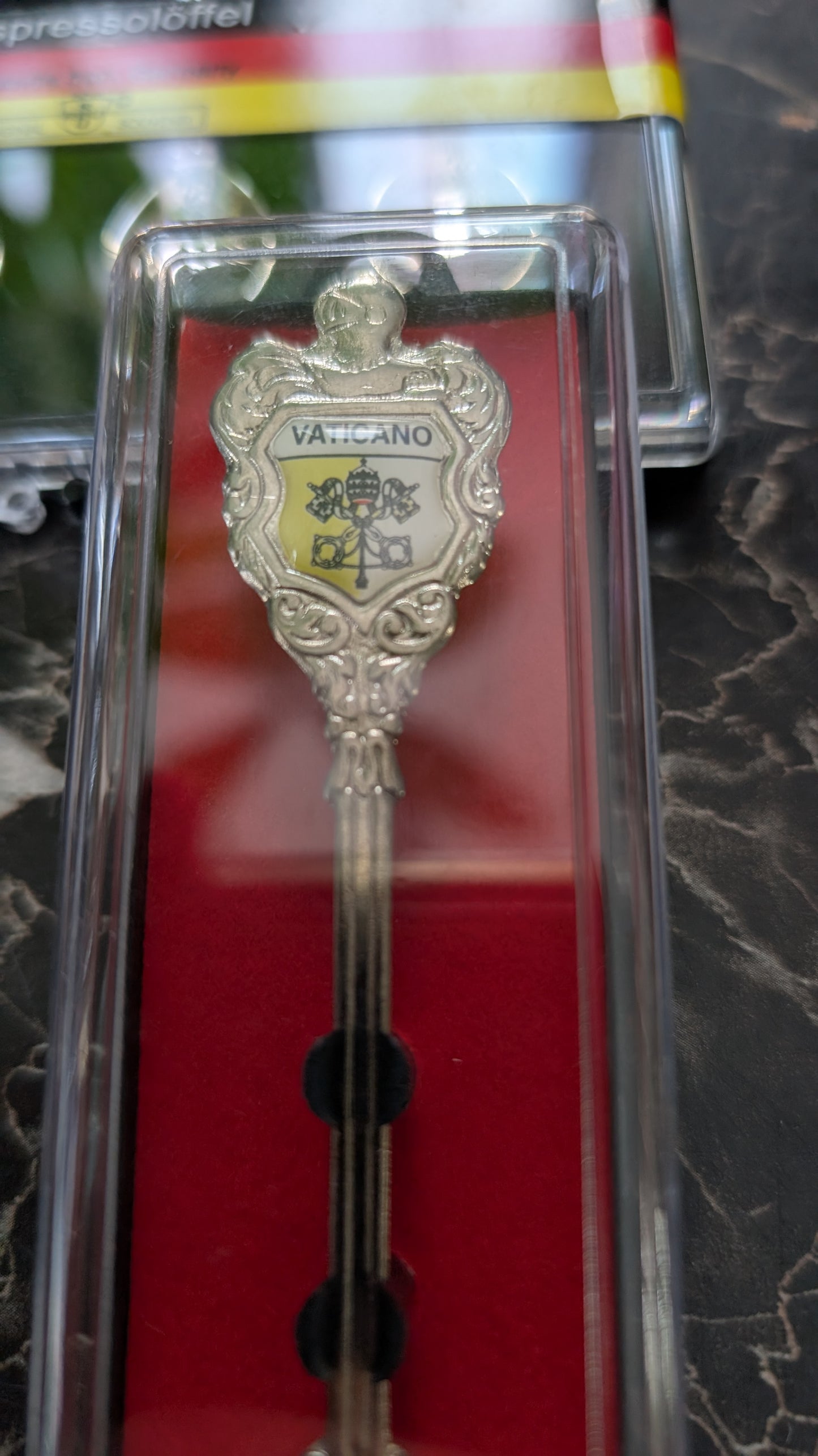 Vintage Quinn Germany Frankfurt Souvenir Spoon Silver Tone In Case