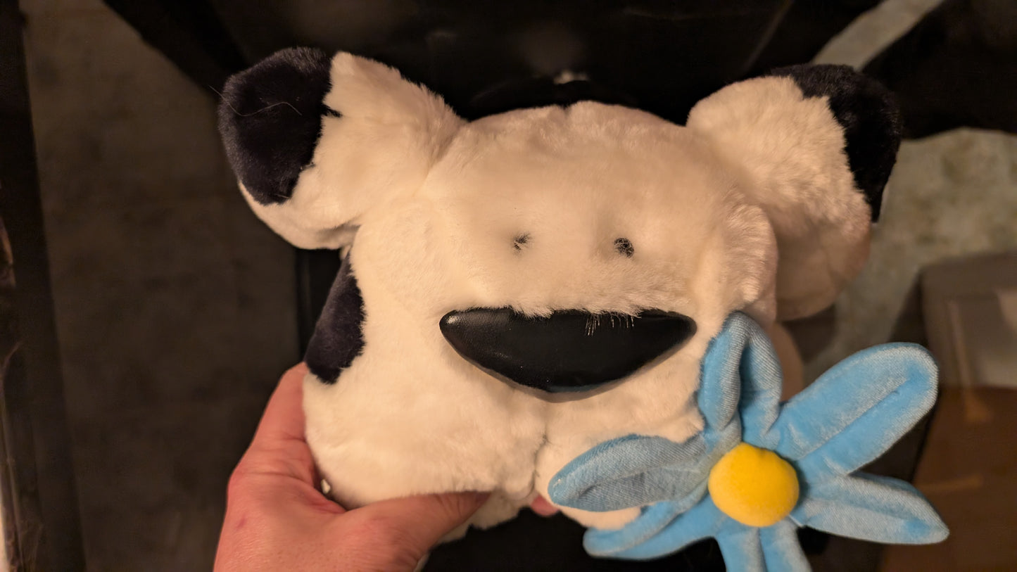 Vtg Cuddly Messengers Fido Dog Plush w/ Flower & Leash 22” 2003 Stuffed Toy