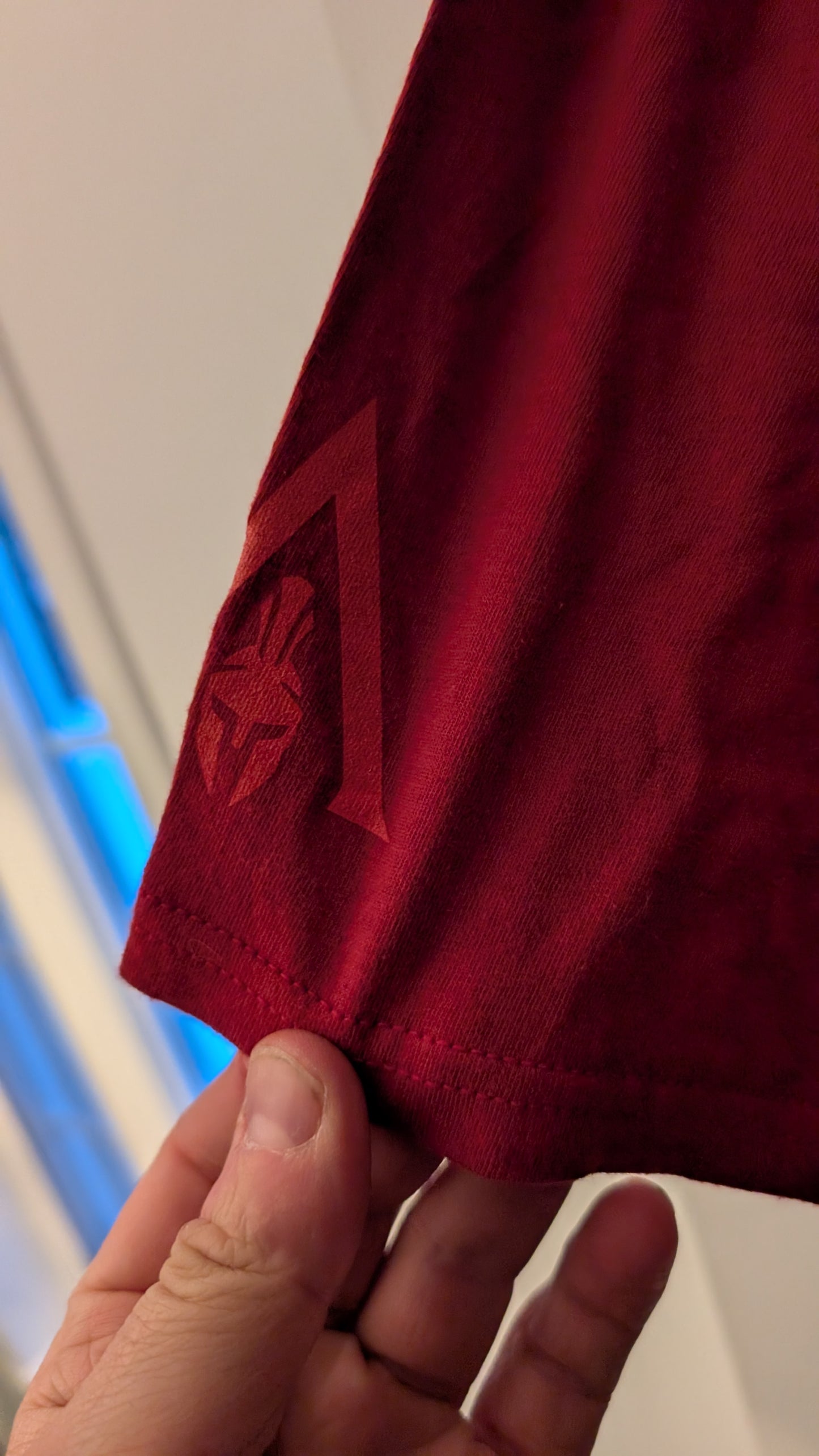 Ubisoft Quebec Assassin’s Creed Dev Team T-Shirt Red Abstergo Logo Anvil Large