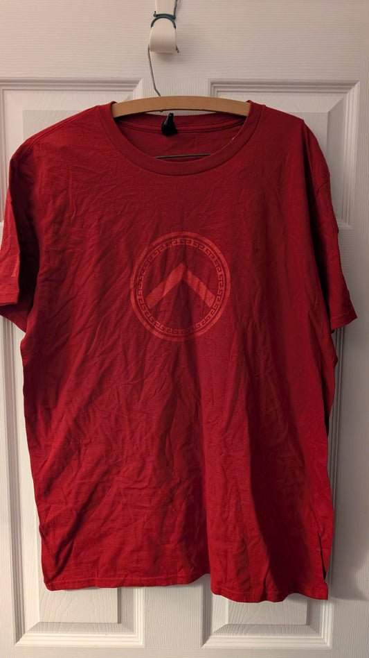 Ubisoft Quebec Assassin’s Creed Dev Team T-Shirt Red Abstergo Logo Anvil Large