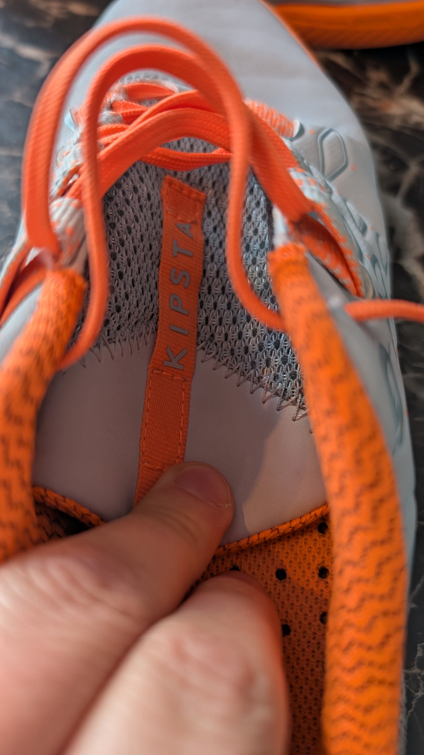 Decathlon Kipsta Indoor Soccer Shoes Futsal IC US 7 EU 40 Gray Orange