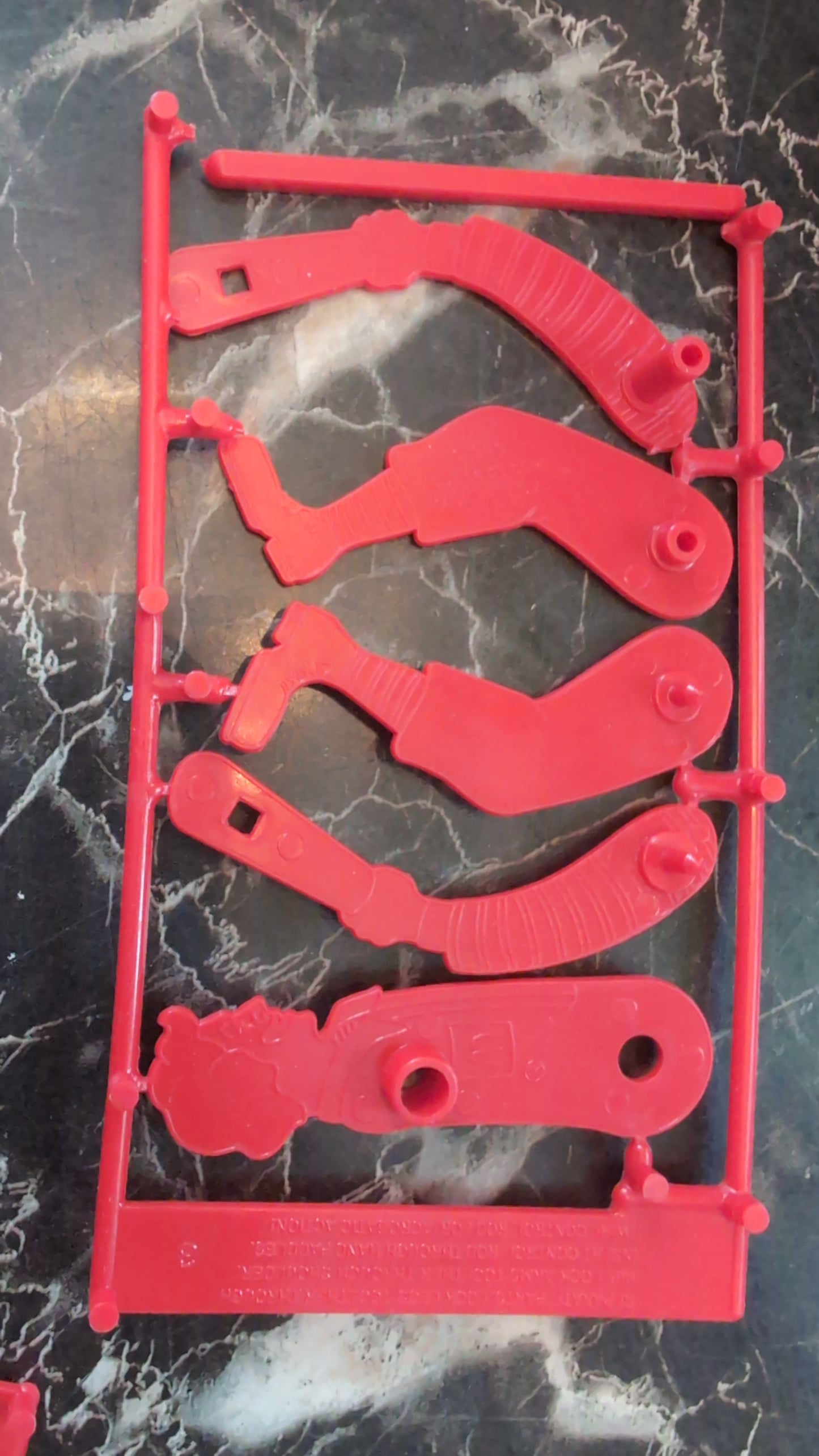 McDonald’s Acrobate 1987 Canada Happy Meal Toy RED Unassembled Uncut Sprue