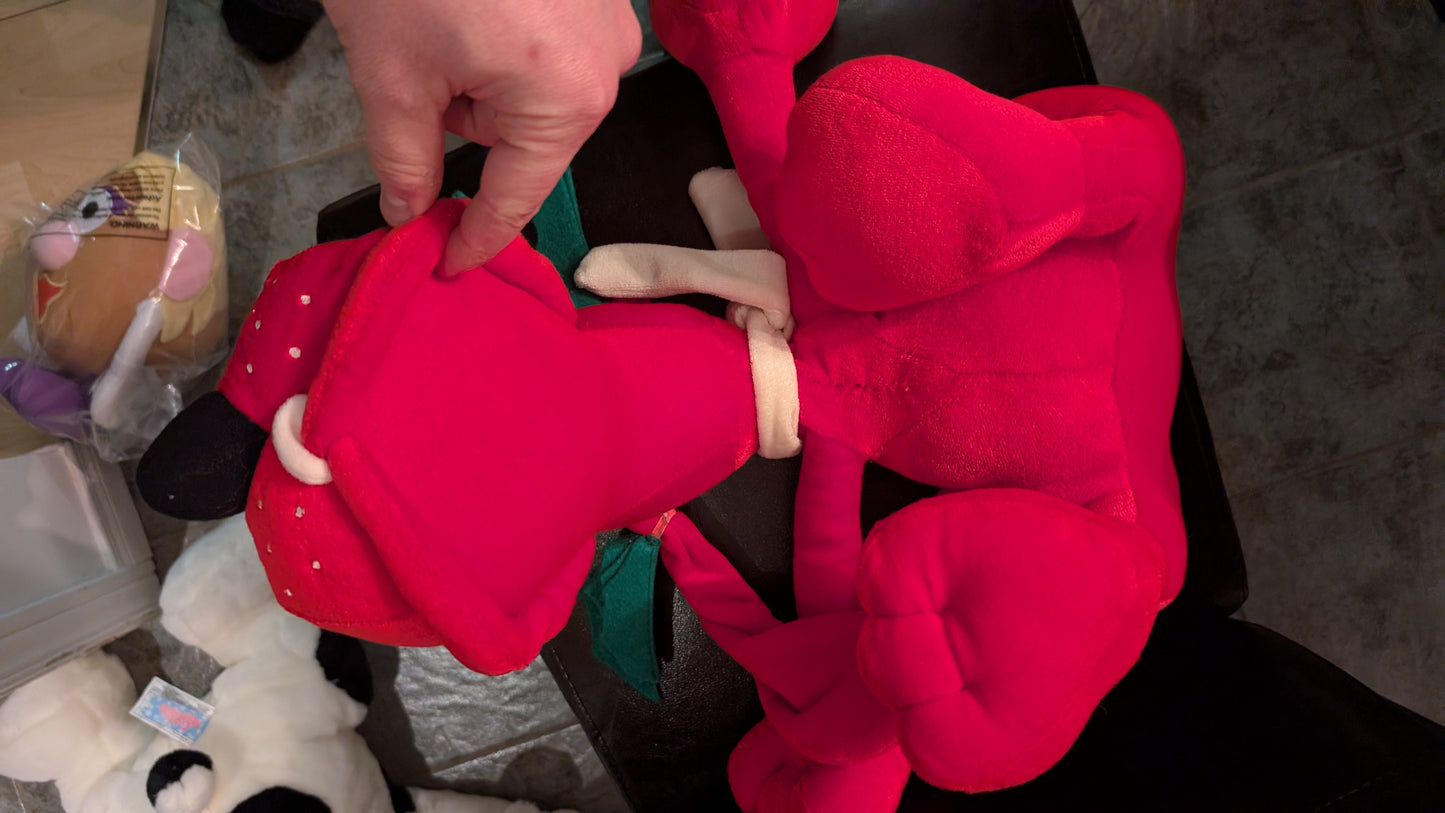 Vintage Clifford Red Dog Christmas Plush 1987 Commonwealth Toy Large Holiday