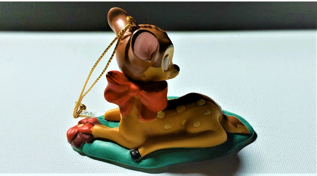 Grolier Collectibles Disney Bambi 2001 Dated Christmas Ornament New in Box 35500-993