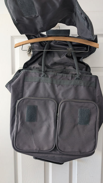 Vintage Tupperware Consultant Tote Duffle Shoulder Bag Organizer Black Logo