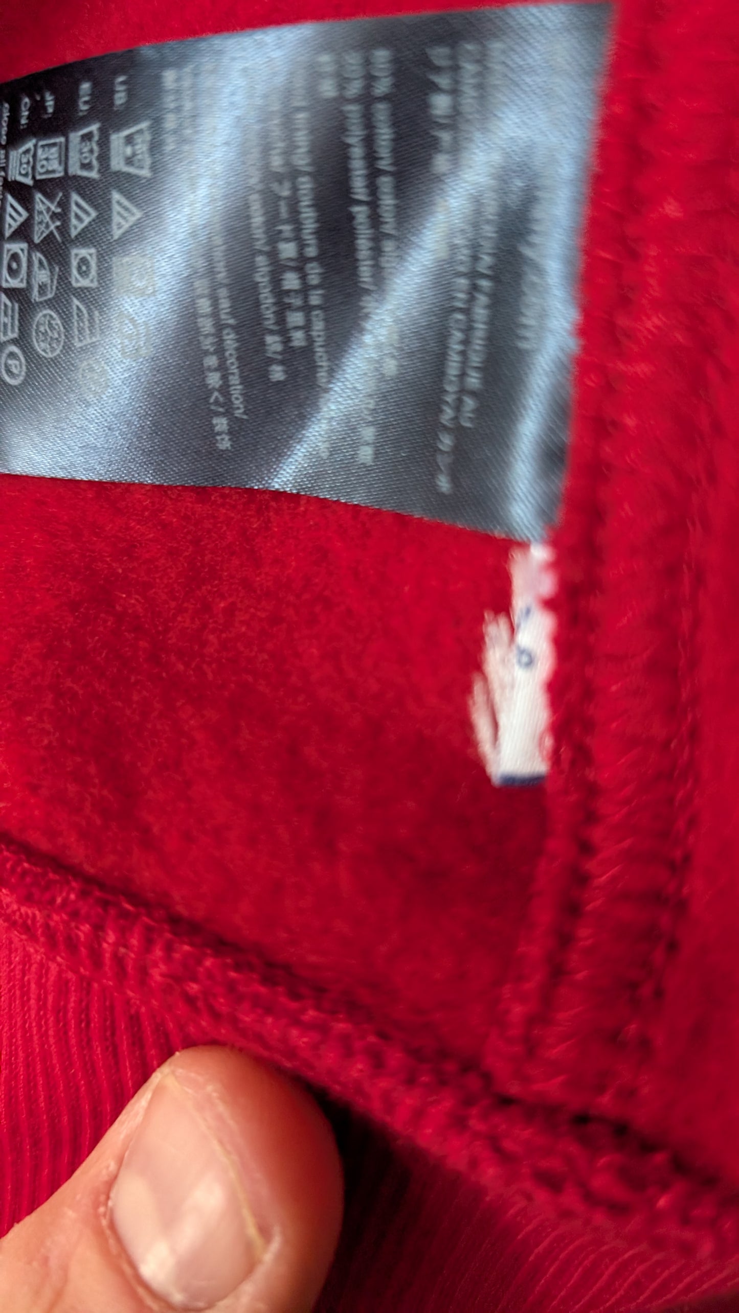 Tommy Hilfiger Men’s Full Zip Hoodie Red Fleece Lined Size XXL