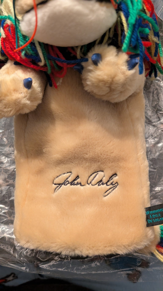 Vintage John Daly Winning Edge Designs Plush Lion Golf Club Driver Cover with tag