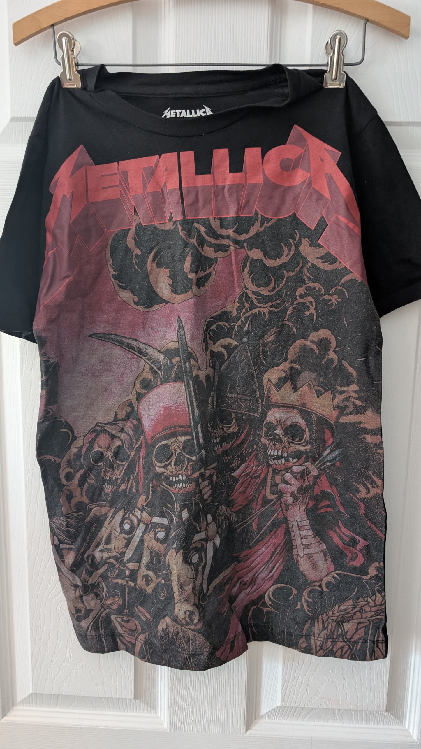 Metallica Graphic T-Shirt Black Size Small Licensed Band Tee 2021 Skull Rider Art