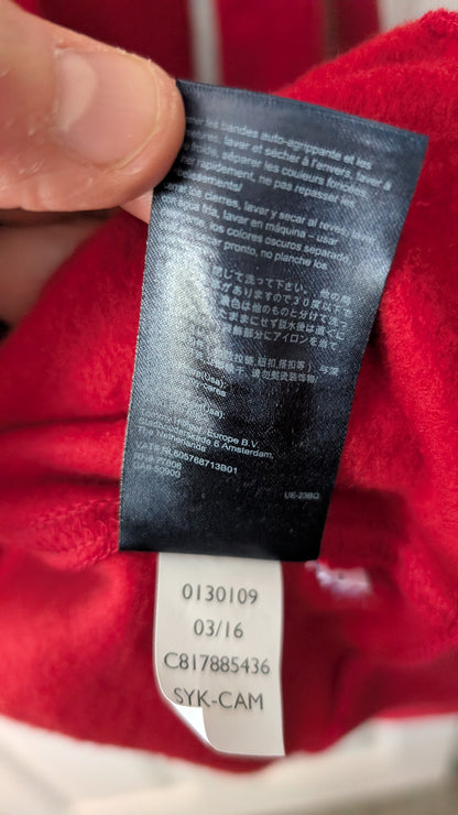 Tommy Hilfiger Men’s Full Zip Hoodie Red Fleece Lined Size XXL