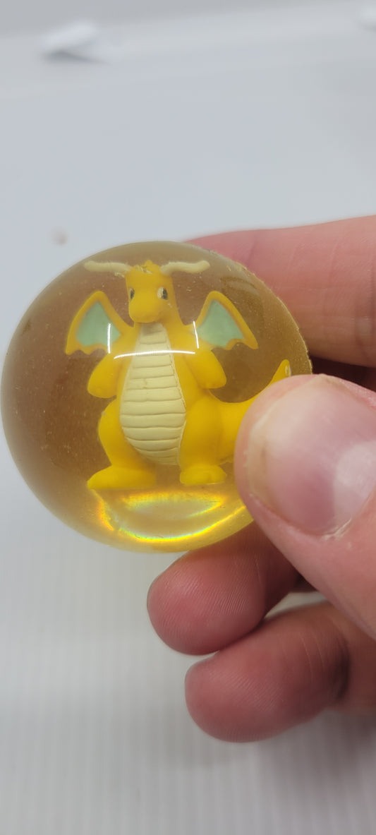 Pokemon Dragonite Bouncy Ball Rubber Power Pokeball Figure Vintage Tomy