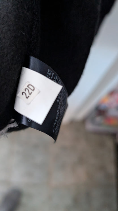 Tommy Hilfiger Full Zip Hoodie Black XXL Fleece Lined Logo Flag Hooded Sweatshirt