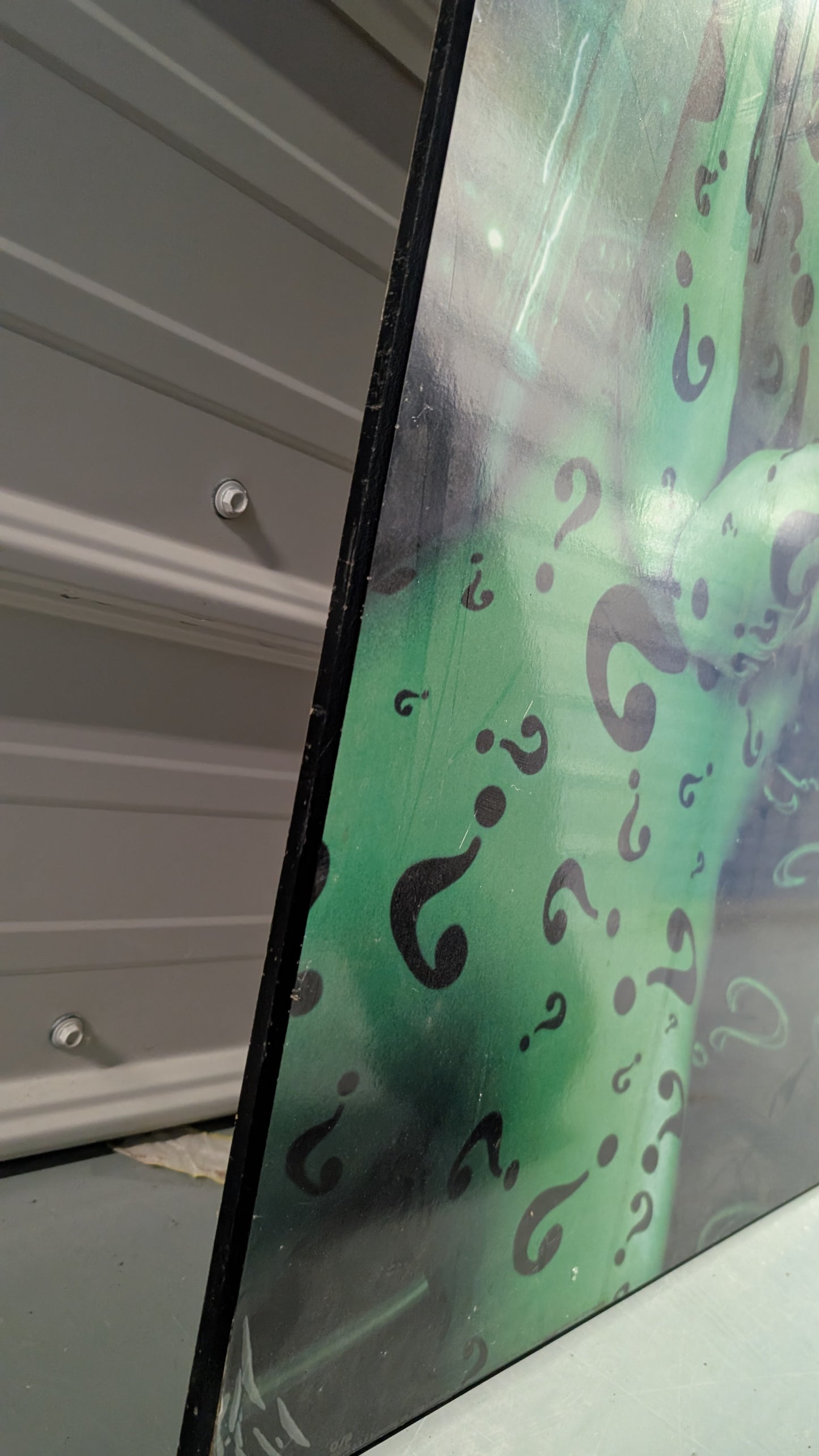 Dc comics Vintage Batman Riddler Jim Carrey Wood Panel Wall Art Approx Poster Size