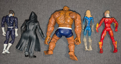 Fantastic Four Movie Figures Lot of 5 – Thing Mr Fantastic Invisible Woman Human Torch Doctor Doom (2004–2005 Toy Biz)