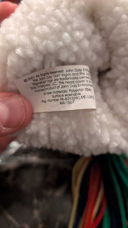 Vintage John Daly Winning Edge Designs Plush Lion Golf Club Driver Cover with tag