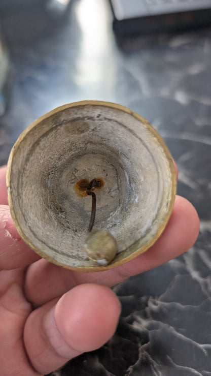 Vintage Brass Llama Bell Andean Peru Folk Art Mid Century Souvenir 3.5”