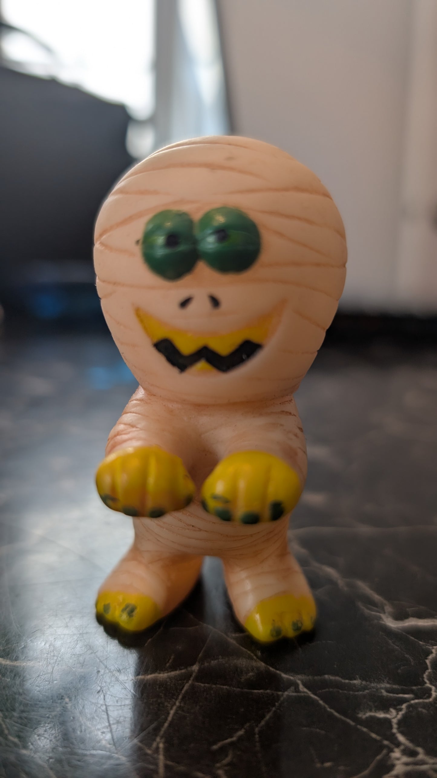 Vintage Loose Halloween Mummy Figure – Cartoony Monster Decoration Toy