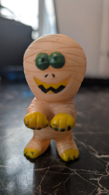 Vintage Loose Halloween Mummy Figure – Cartoony Monster Decoration Toy