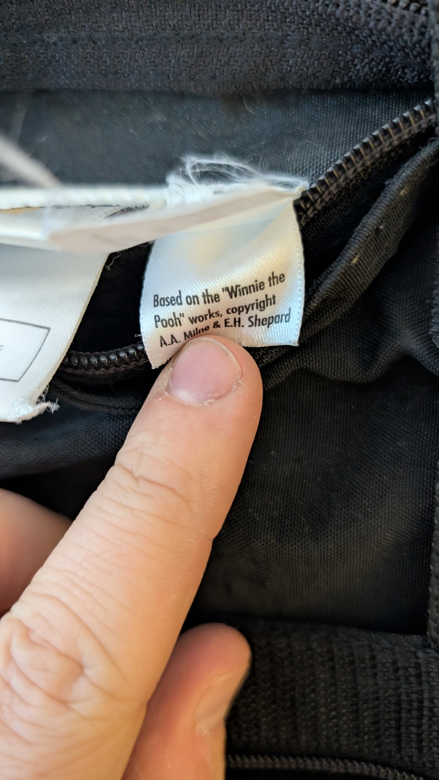 Walt Disney World Shoulder Tote Bag 20" Weekender Black Embroidered Characters