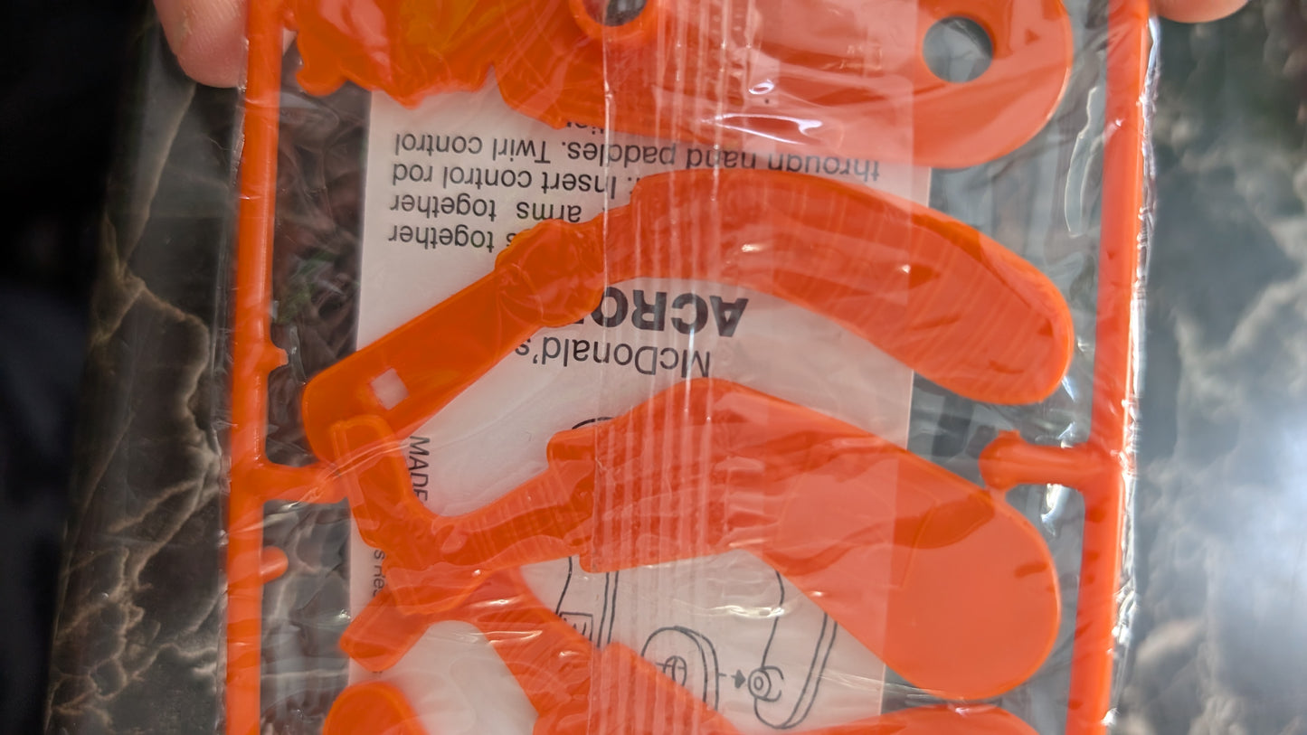 McDonald’s Acrobate 1987 Canada Happy Meal Toy NEW Sealed Uncut Sprue