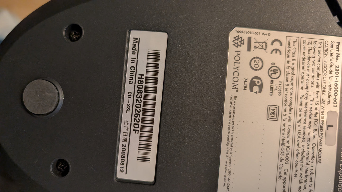 Polycom SoundStation2 Conference Phone 2201-16000-601 Non-Expandable