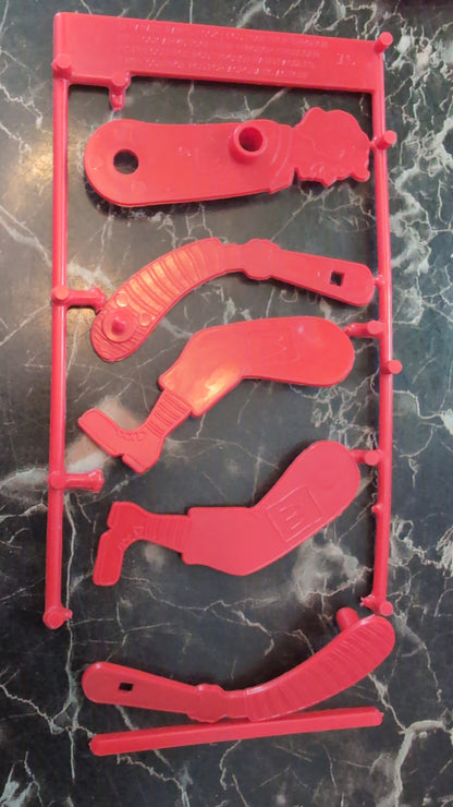 McDonald’s Acrobate 1987 Canada Happy Meal Toy RED Unassembled Uncut Sprue