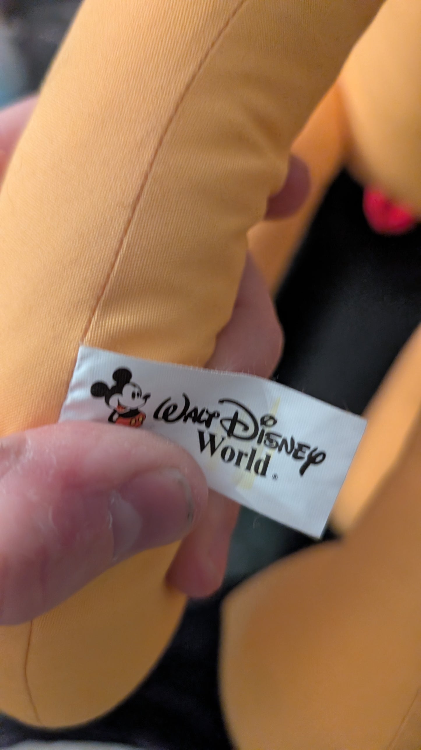 Vtg Disneyland WDW Pluto Plush Toy with Leash Disney Parks Exclusive Stuffed Dog